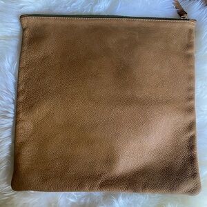 Clare Vivier Tan Leather Clutch